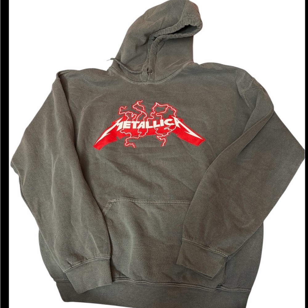 Official‎ Metallica Graphic Hoodie Charcoal Grey New Gray Medium